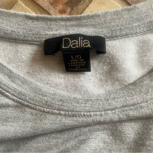 Dalia Cold Shoulder Heather Grey Athletic feels Long Sleeve Top - Picture 7 of 9